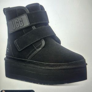 Double strap UGG platform booties